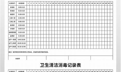 汽车消毒表怎么做,车辆消毒记录表样表