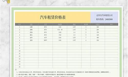 镇江汽车租赁价格表-镇江汽车租赁公司